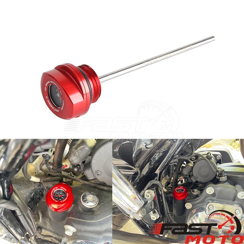 Motorcycle Oil Dipstick Gauge Temperature Gauges Oil Level Thermometer For Harley Touring Street Road Glide 2023 2024 FLTRXSTSE