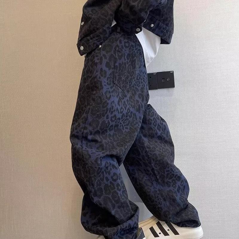 Pánské letní maskáčové overaly s širokými nohavicemi - trendy americký high street styl