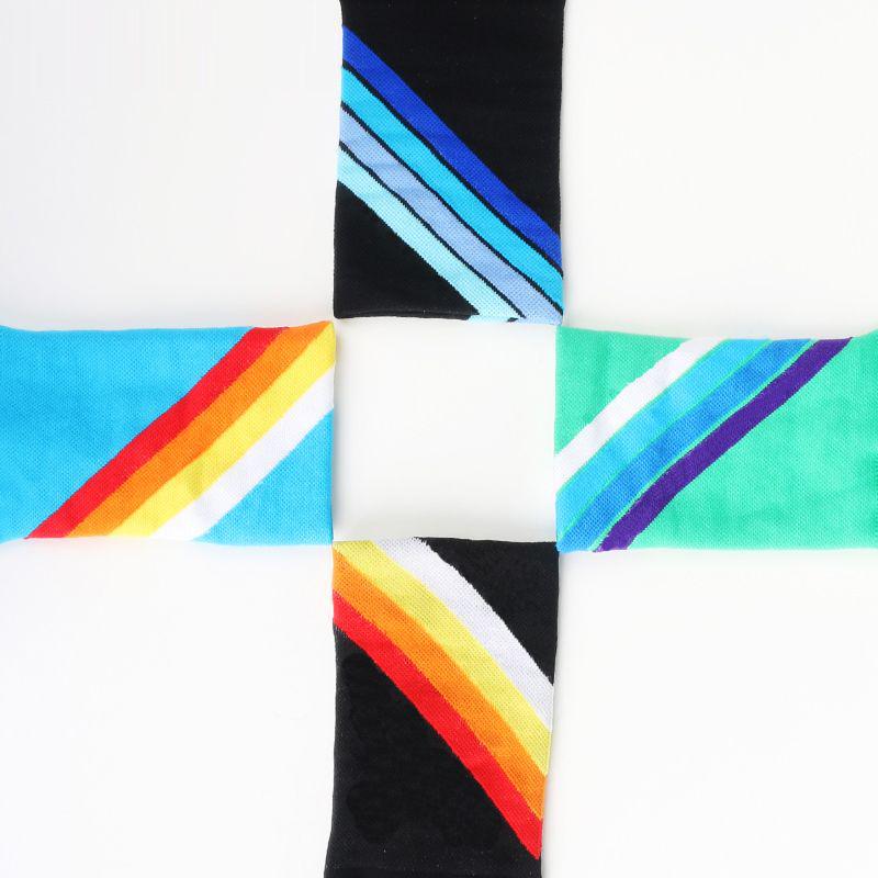 Breathable Mid-Calf Sports Socks for Cycling, Running, and Hiking: Moisture-Wicking, Casual, and Trendy