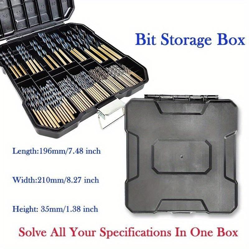 99Pcs Drill Bit Set Premium HSS Black Gold Coated Twist Drill Bits
