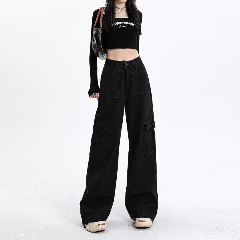 

2025 Women s Korean Trend Summer Wide-Leg Thin Drapey Casual Pants S