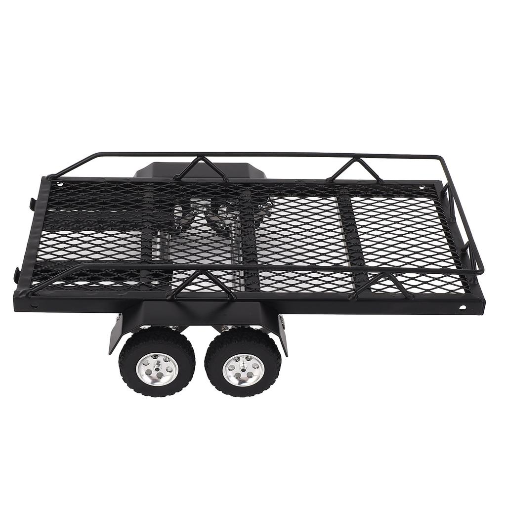 Dual Axles 1 24 Scale RC Trailer for Hauling Behind Cars for SCX24 for FCX24 RC Crawler Upgrade Parts