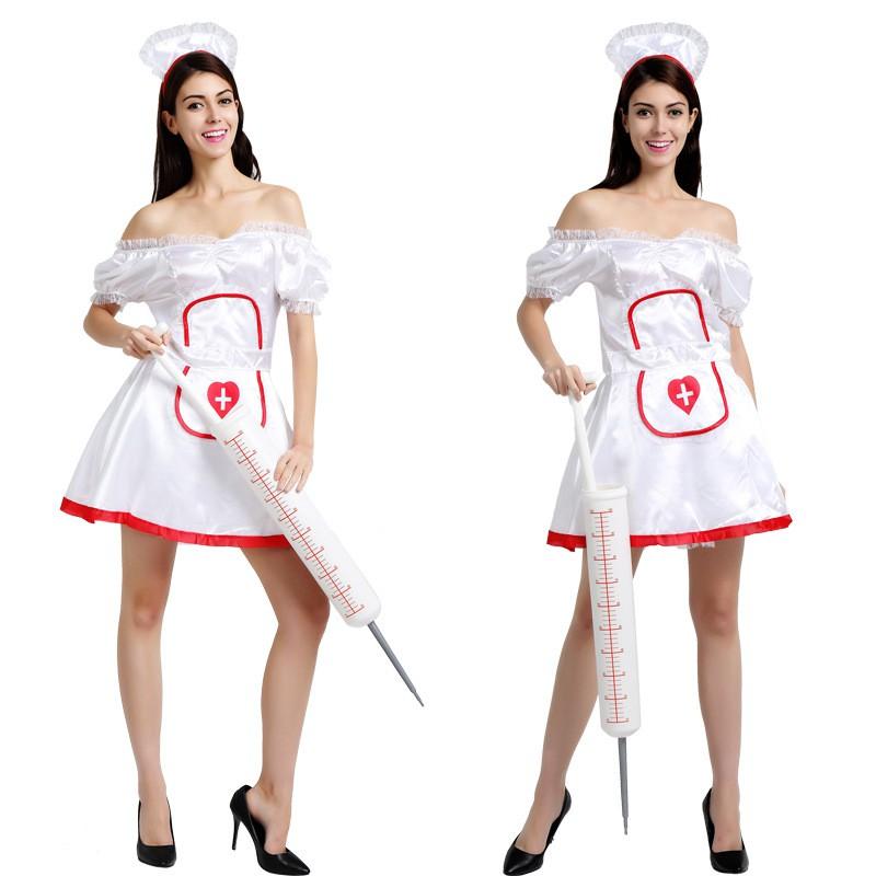 Halloween Cosplay Nurse Doctor Props Syringe Stethoscope Headband Party Costume Accessories
