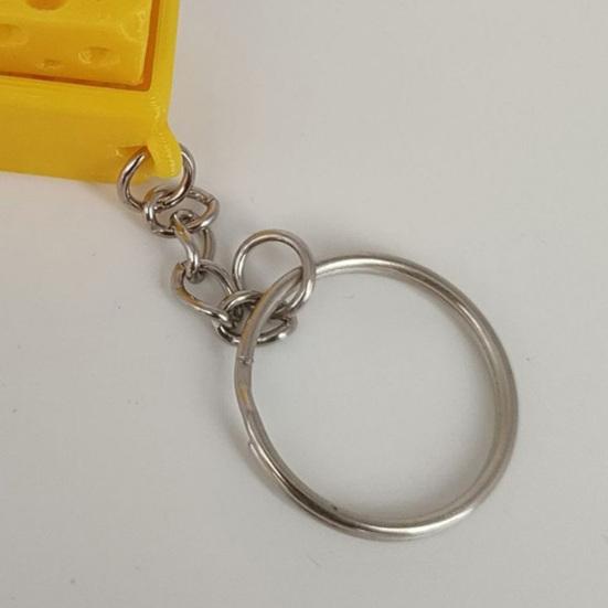 1/2/3/5Pcs 3D Printed Cheese Fidget Relief Cheese Keyboard Keychain Stress Decompression Button Clicker Sensory Fidget Toy
