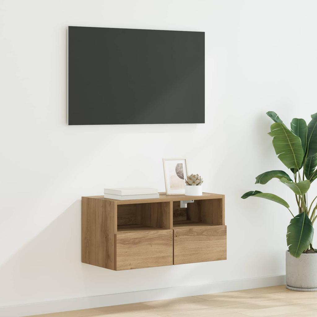 TV Wall Cabinet 60 x 30 x 30 cm Artisan Oak Engineered Wood