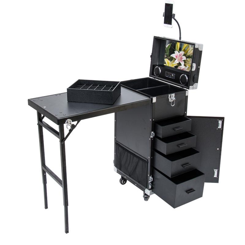 Высококачественная портативная тележка для макияжа и татуировок, профессиональный ящик для хранения, кейс для маникюрных инструментов