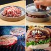Hamburger Press 4.5" Non-Stick Patty Maker with 100 Wax Papers Heavy Duty Meatball Press for BBQ Veggie Burgers