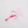 Cast Jig Assist Hook High Carbon Steel Angle Barbed Thread Feather Lure Fishing Tackle Slow Jigging Sea Pesca Fishhook