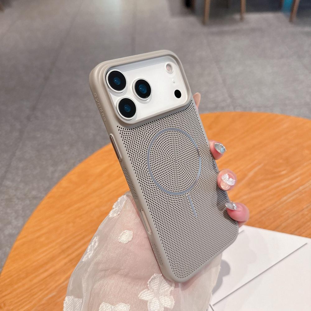 Cooling Armor Magnetic Breathable Case foriPhone 17 Air 16 15 Pro Max 14 Plus 13 12 11 Bright Hard Shockproof forMagsafe Cover