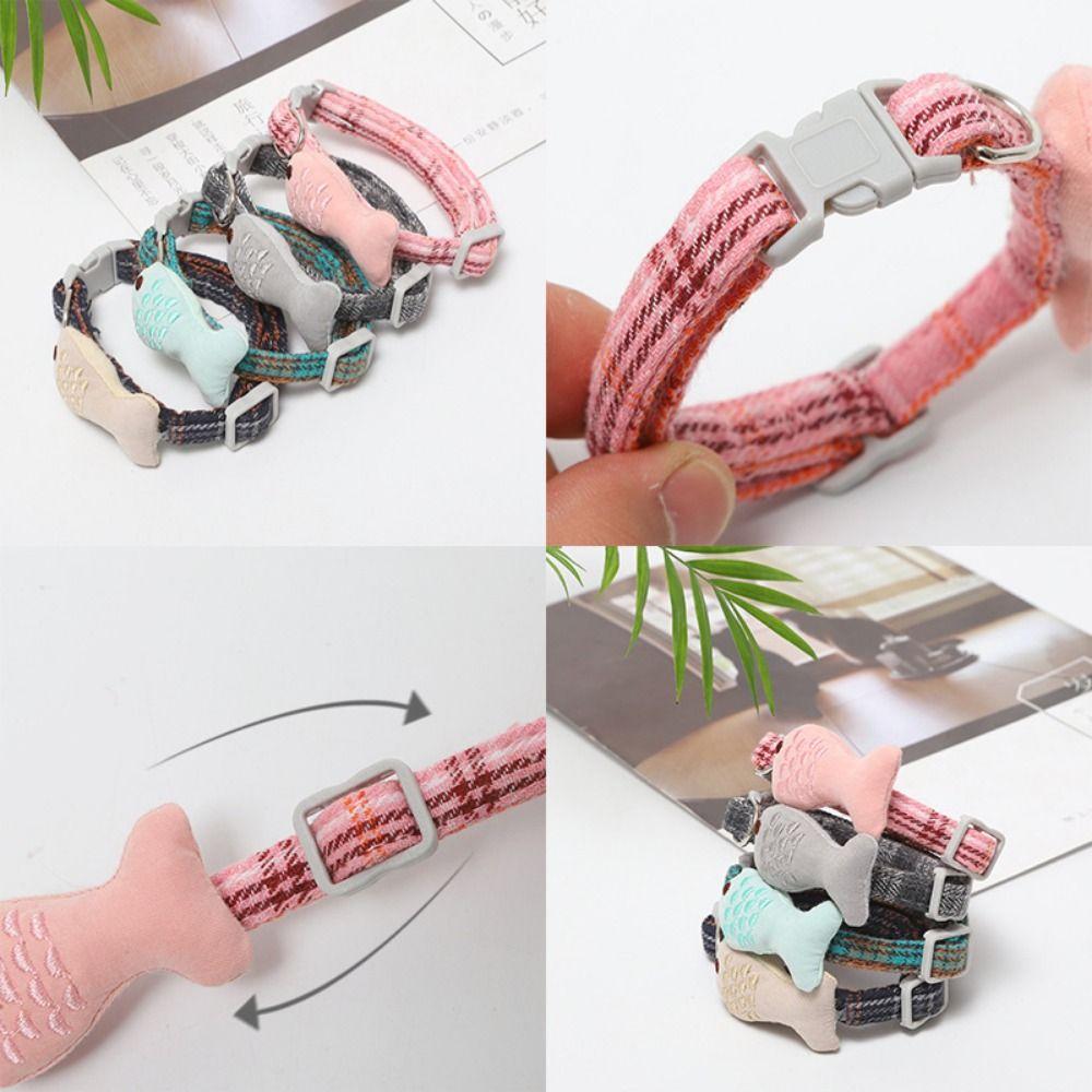 Decorative Cat Neck Strap Cartoon Cat Fish Necklace Pet Accessories Cat Fish Collar  Photograph