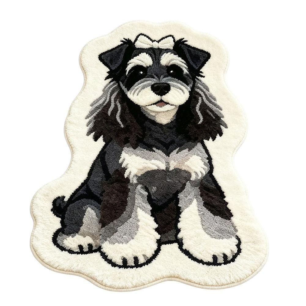 Anti-fouling Home Decor Carpet Soft Plush Dog-Shaped Floor Mat Cartoon Carpet  for Home Decoration
