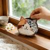 1pc Japanese-Style Kawaii Cat Makeup Bag, Large-Capacity Portable Cosmetic Organizer with Cute Decor, Fabric Pouch for Daily Use