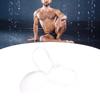 Men Bulge Cup Soft Polyester Cotton Stereo Shape Bulge Covering Up Underwear Cup with Strap White