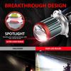 H4 LED H6 BA2D Motorcycle LED Headlight Bulb White Yellow Dual Color DRL Beam Light  Road Safety
