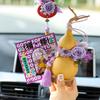 Lu Yi Handmade Eternal Flower Fortune and Prosperity Car Hanging Pendant - Chinese Style New Year Blooming Rose Gourd Decor.