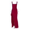 2025 Summer Fashion: European/American INS Style Women's Sexy Backless High Slit Evening Dress