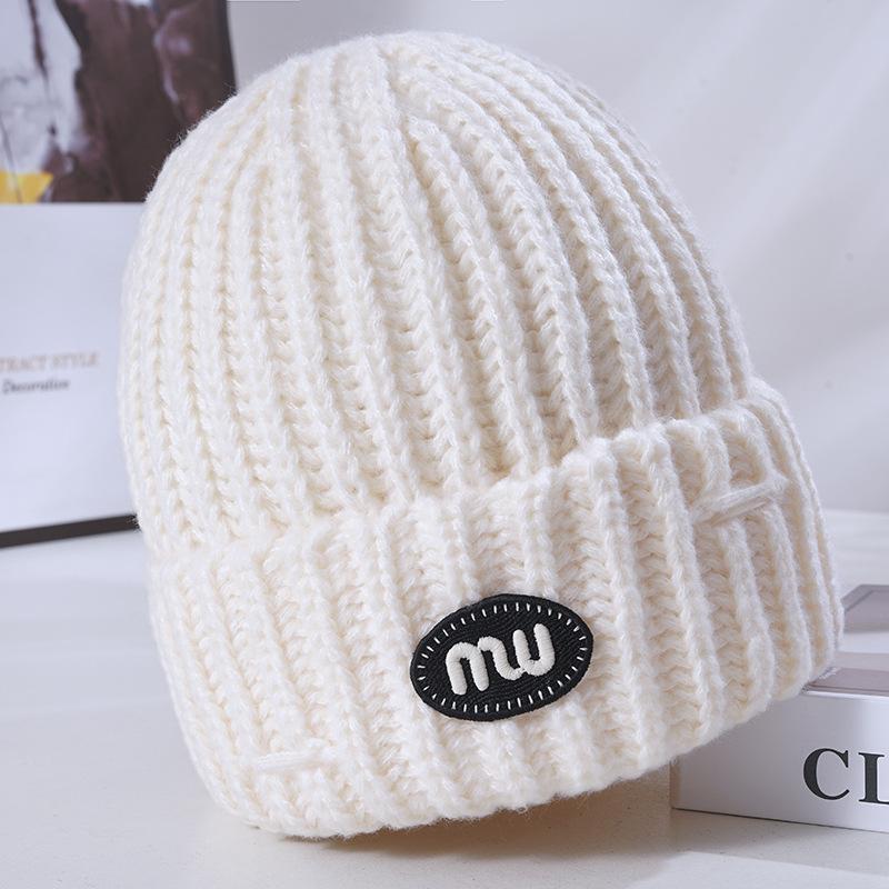 

Lady ColdSeason Warm Knitted Hat Korean Style Versatile Big Head Circumference Showing Face Small Windproof Ear Protection Wool Hat