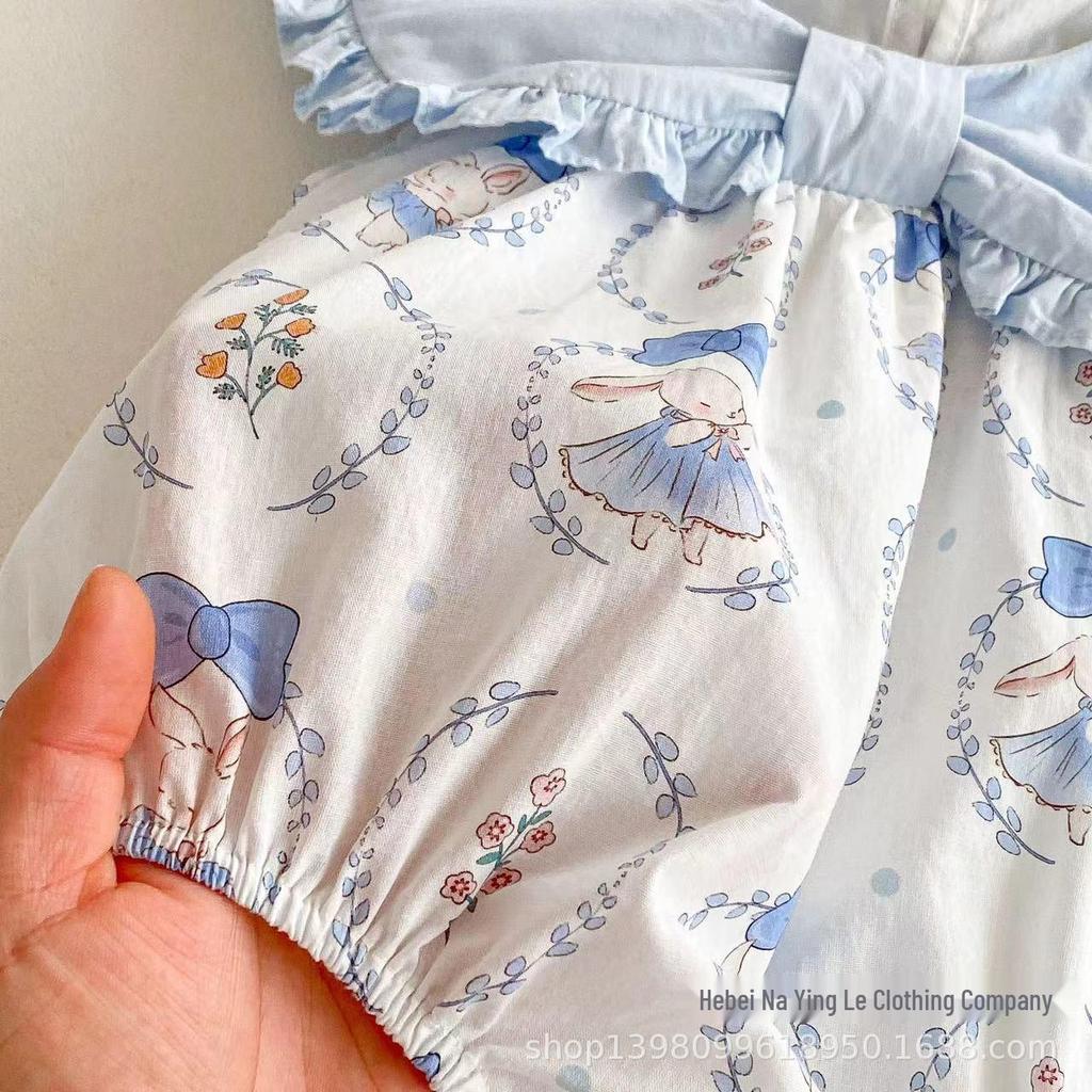 Baby Girl Princess Bowknot Sleeveless Romper - Summer Style