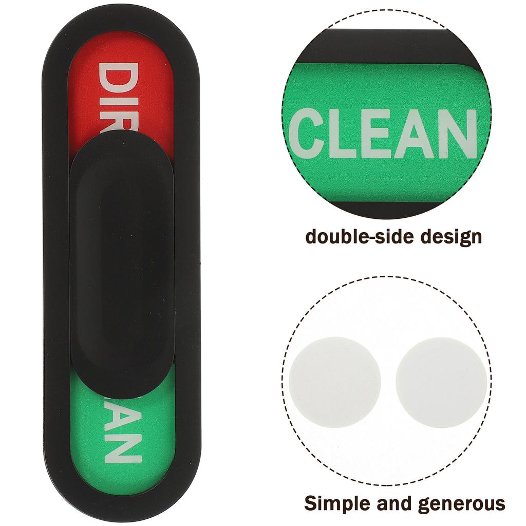 Magnetic Clean Dirty Sign Dishwasher Magnet Oval Clean Dirty Sign Magnetic Non-Scratching Sliding Indicator Home Decorations