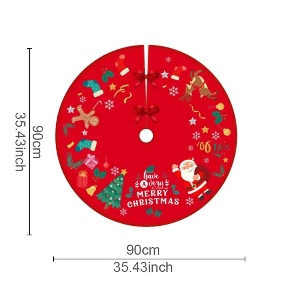 Festdekoration Julgransmatta Gott Nytt År Snögubbe Jultomte Älg Utomhusfilt God Jul Trätillbehör