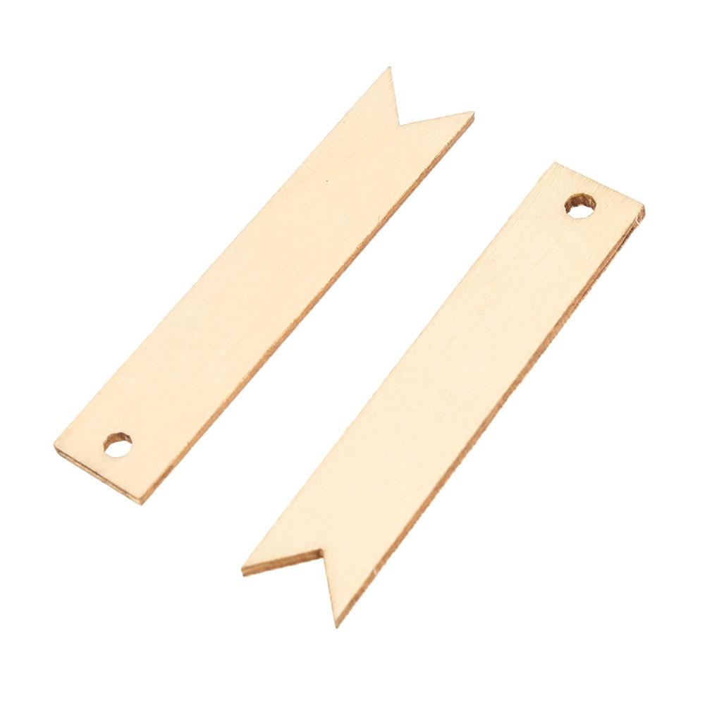 100pcs With Holes Wooden Gift Tags 2.6 x 0.5 Inch Blank Wood Hanging Tags  DIY Crafts