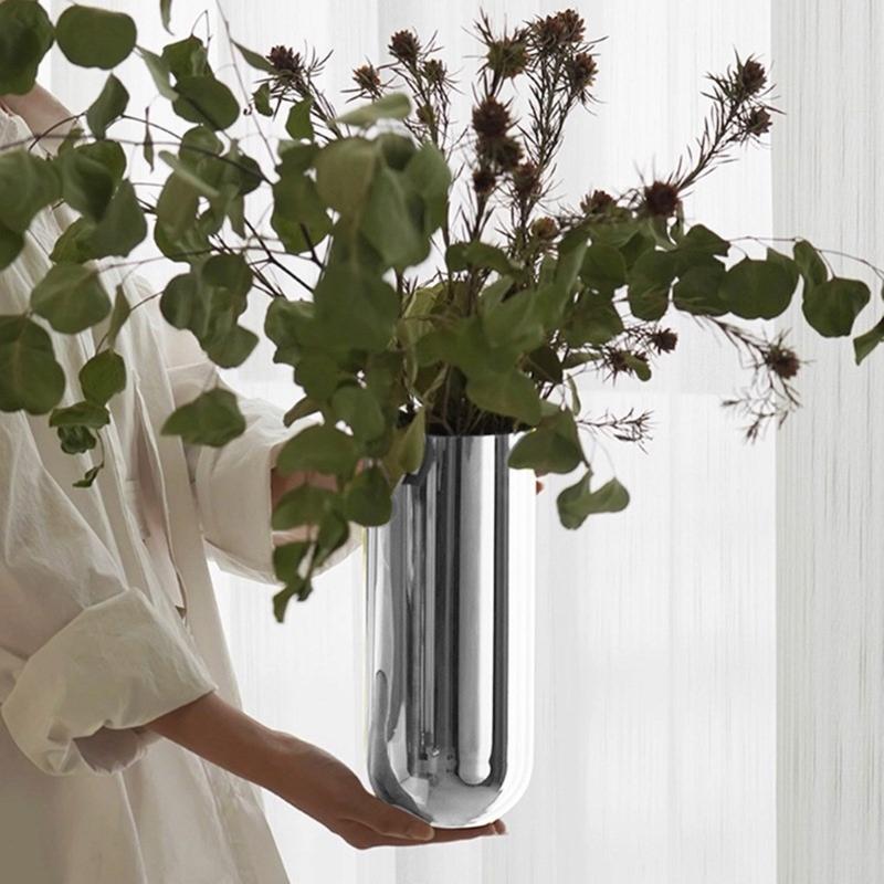 304 Stainless Steel Decorative Holder, Long Time Shine and Smoothed Finish Plant Holder Suitable for Various Interior Styles