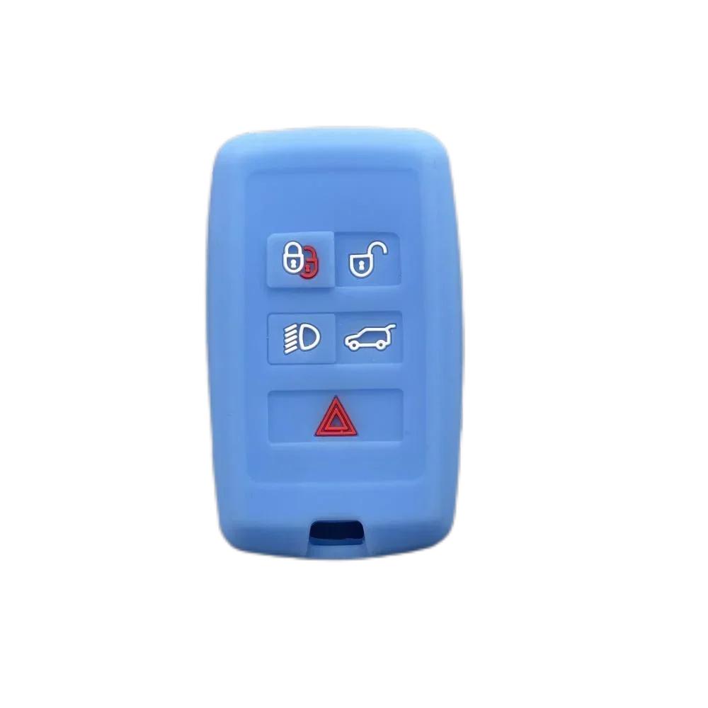 For Land Rover Range Rover Sport Velar Evoque Freelander2 Discovery Jaguar XF XJ XJL XE Silicone Car Fob Key Case Cover Keychain