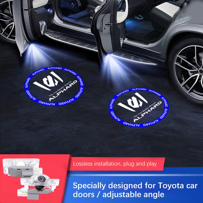 Led Car Door Light Luces Projector For TOYOTA Alphard 2011-2024 Vellfire 20/30 Series Decoration Styling Modification Accessorie