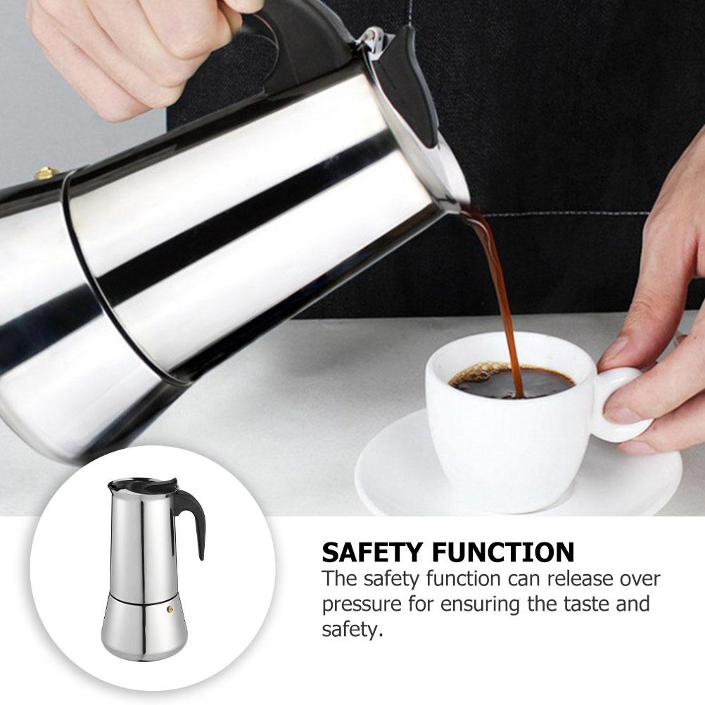 Coffee Pot Kettle Stainless Steel Espresso Container Holder Machine Machines