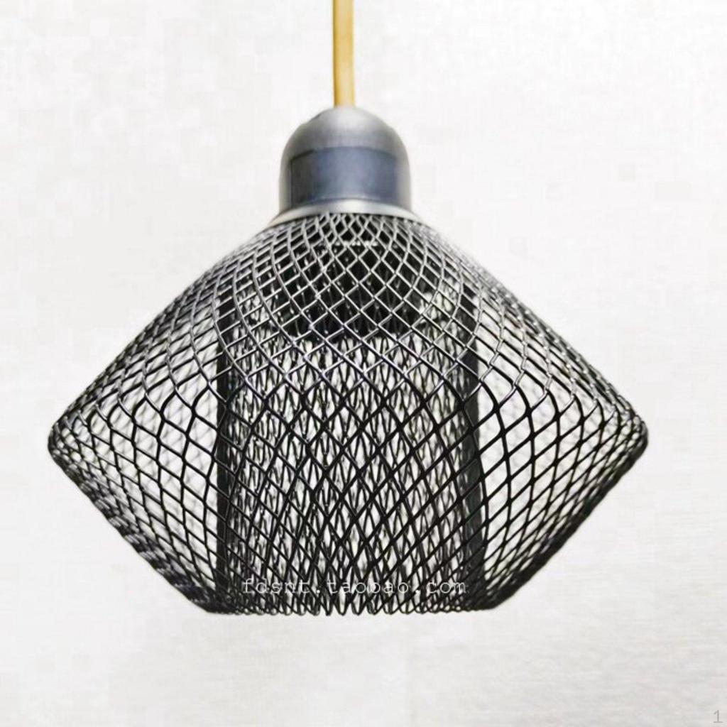 Double Layer Lamp Cage Retro Design Metal Mesh Lampshade Hollow Iron for Restaurant
