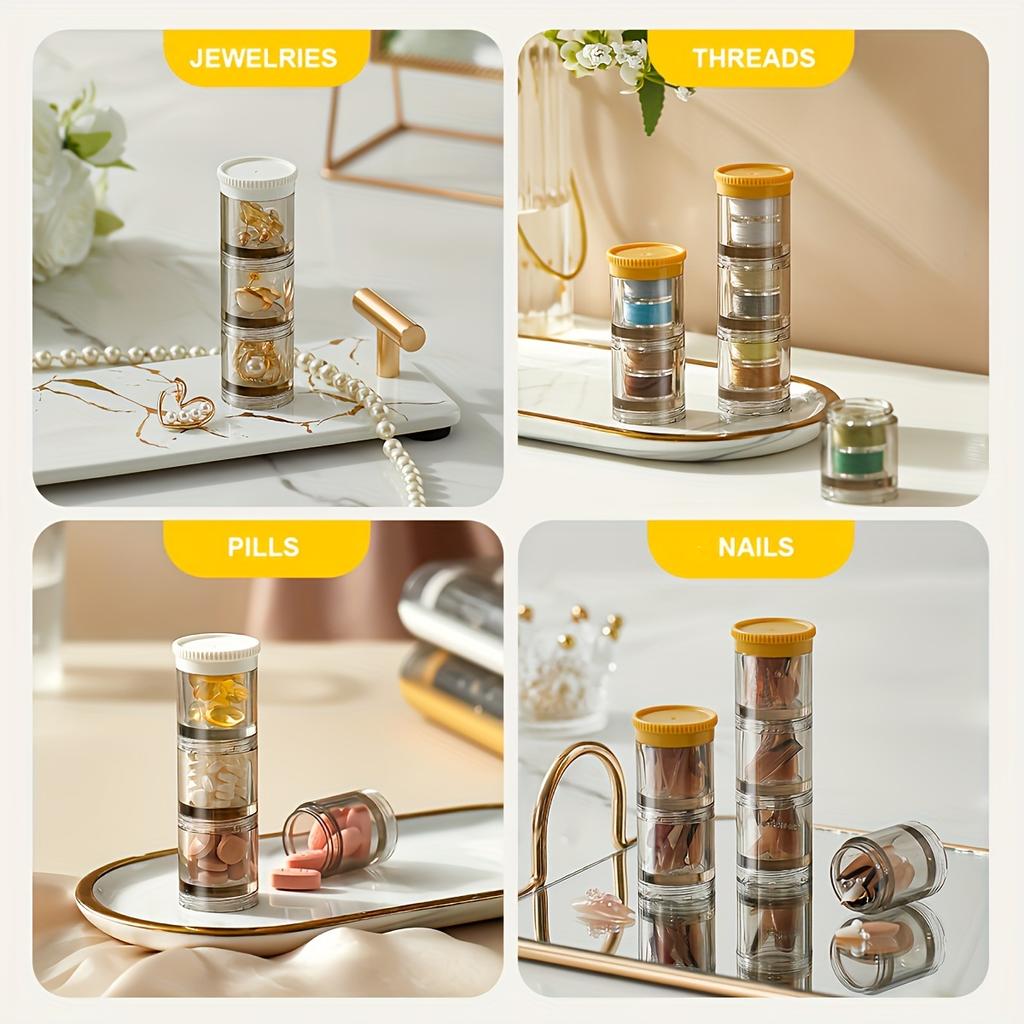 1pc Fashion Transparent Jewellery Organiser, Travel Portable Jewellery Organiser, Earring Necklace Ring Organiser, Travel Accessories