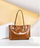 Large Capacity High-End Genuine Leather Tote - Women's Niche Design Handbag/Shoulder Bag