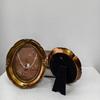 Vintage European Oval Wall Photo Frame: French Living Room or Bedroom Light Luxury Carved Glass Decoration