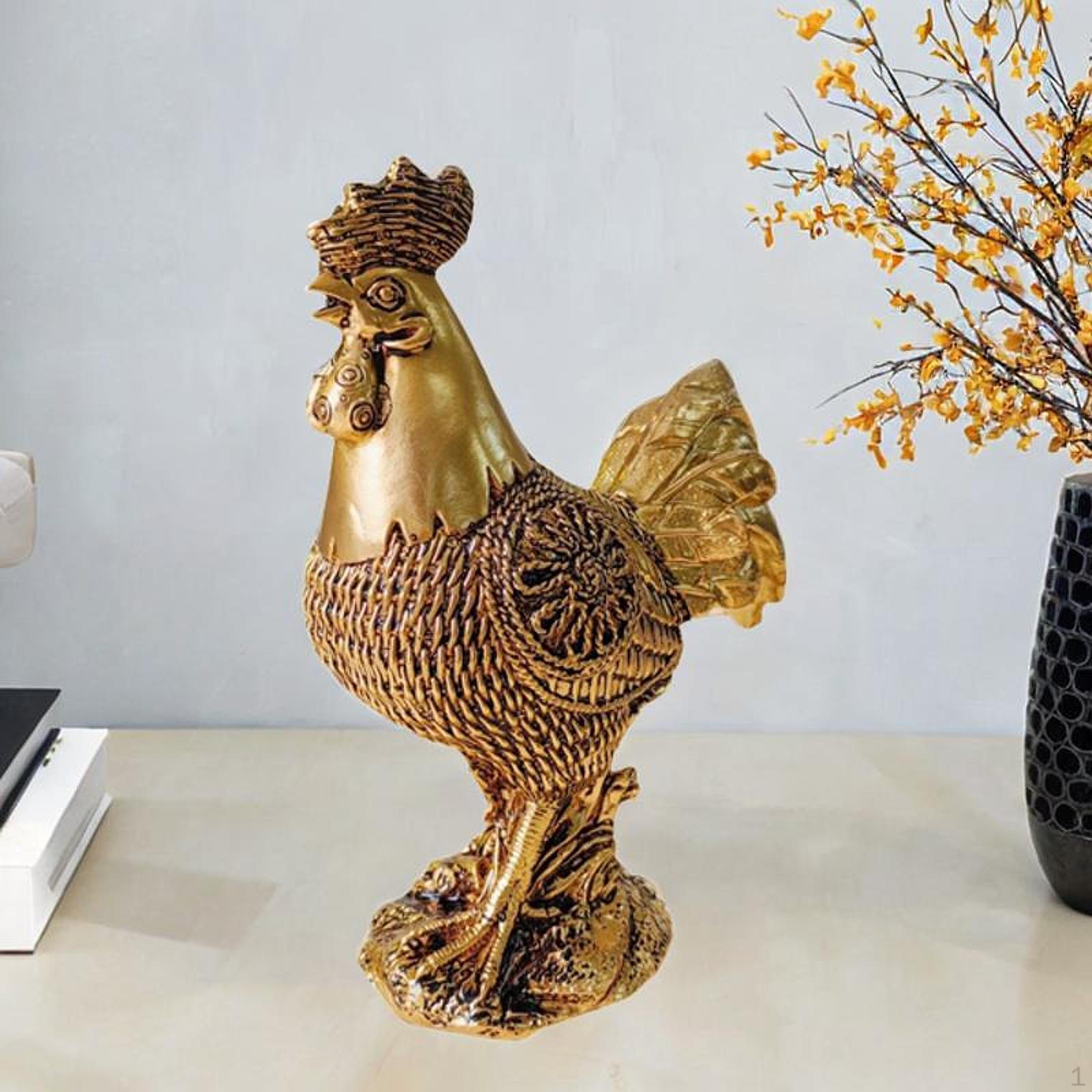 

Фигурка курицы, скульптура петуха, статуя животного из смолы, петух для вечеринок, юбилеев golden
