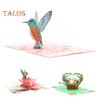 Kolibri-Geburtstagskarte, handgefertigte Pop-Up-Vogel-Blumenkarte, 3D-Grußkarte zum Muttertag, Jahrestag, Valentinstag für Frauen