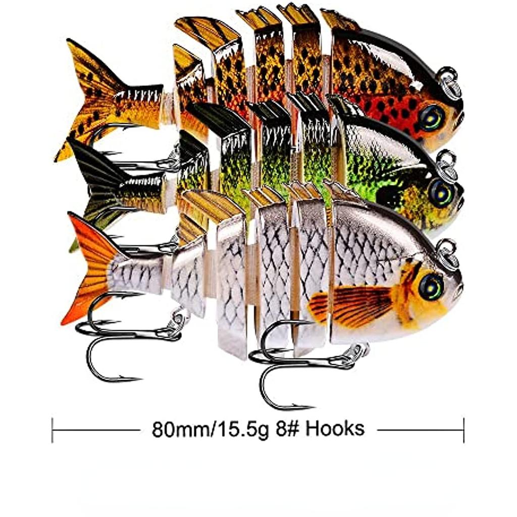 FTK 3D Eye Fishing Bait: Double Hook, Bionic Swim Bait for Sinking Fresh and Saltwater!