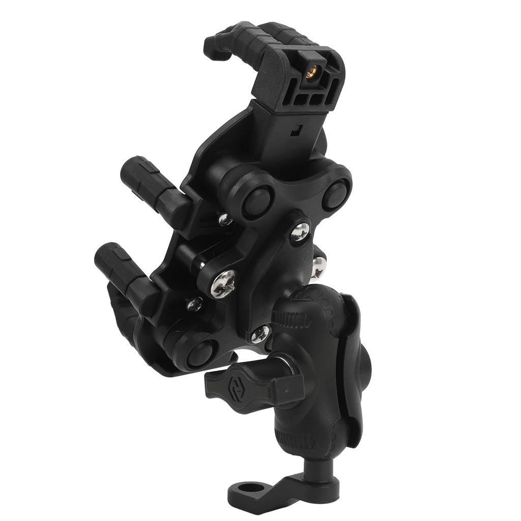 Motorcycle Phone Mount with Vibration Dampener Security Lock Adjustable Rearview Mirror Phone Holder Fit 4.9 To 8.1in