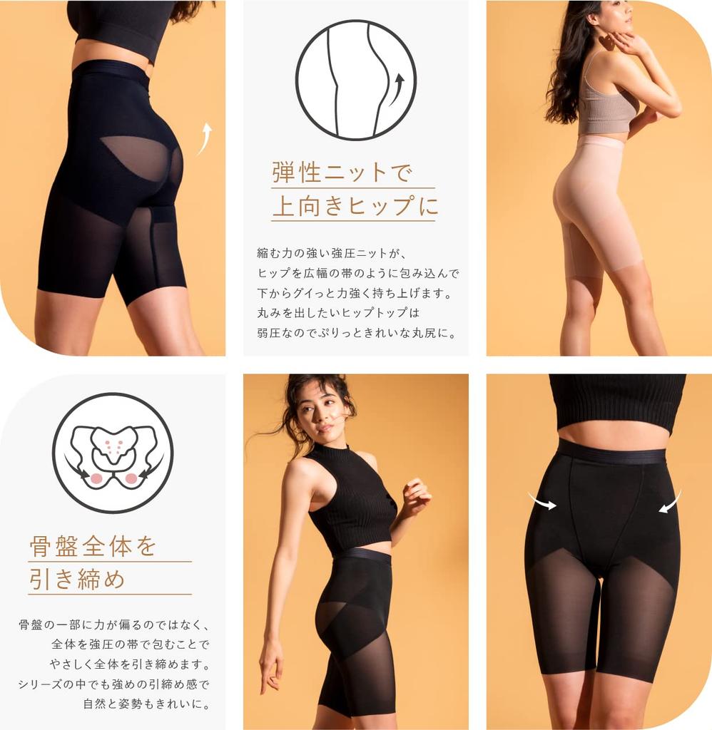 [STYLE UP] Taillenformer mit hohem Bund (Beckengürtel, Shapewear) von Sante Labo [4 Größen (64, Entspricht Größe M/Schwarz)]