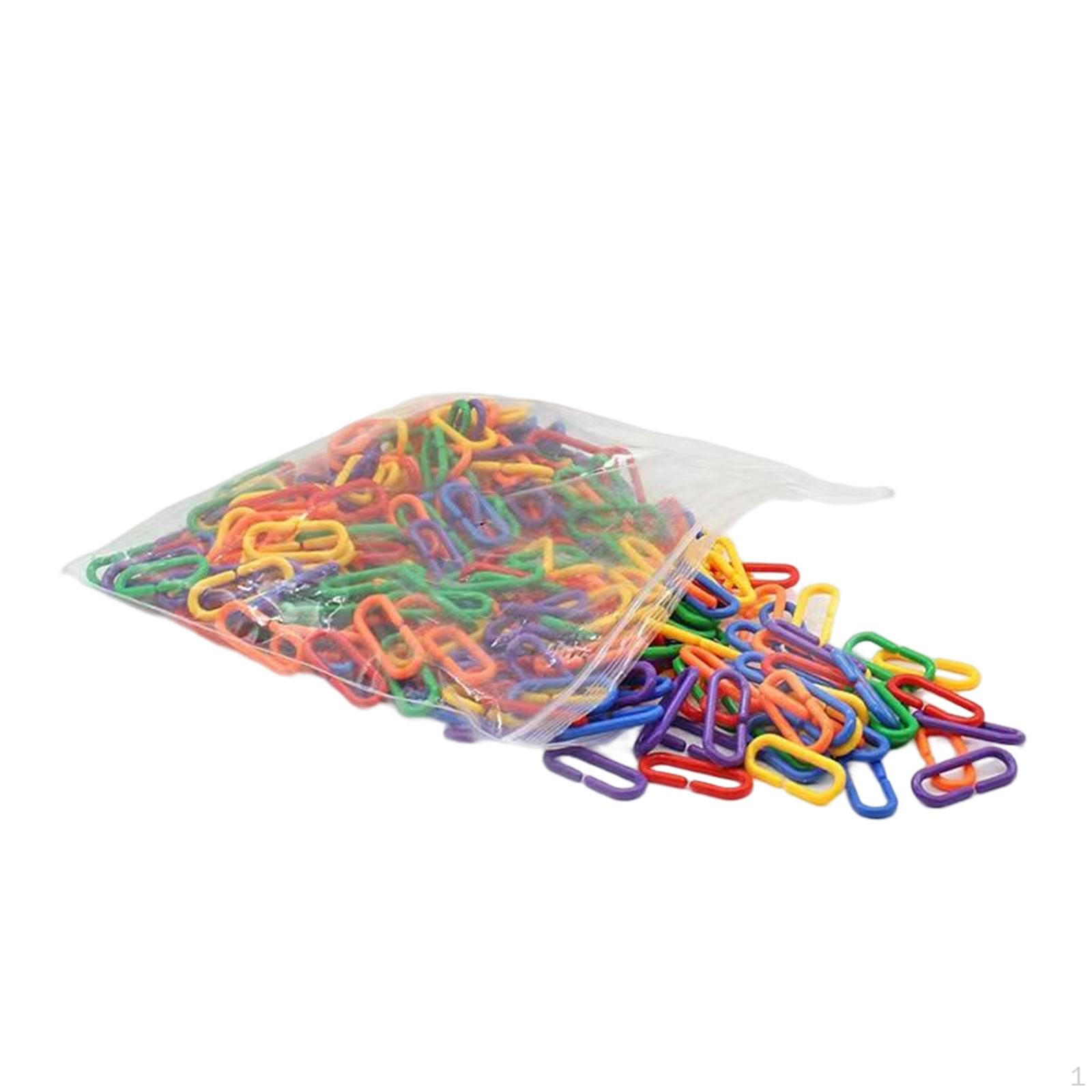 

600x Hook Link Counting and Sorting Learning Toys Bird Swing Chain Educational Colorful for Parrot
