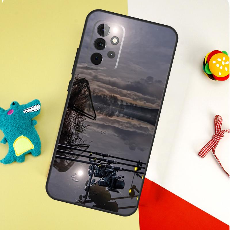 Carp Fish Fishing Rod For Samsung Galaxy A55 A35 A15 A54 A34 A14 A53 A33 A13 A05 A06 A16 A22 A32 A52 Phone Case