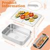 Stainless Steel Baking Pan with Drain Rack Air Fryer Liner with Handle Roasting Tray for Baking Cook Oven Air Fryer Accessories