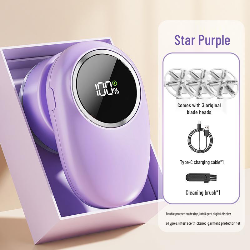 Wanshijin Smart Rechargeable Lint Remover – Portable De-pilling Device with Digital Display