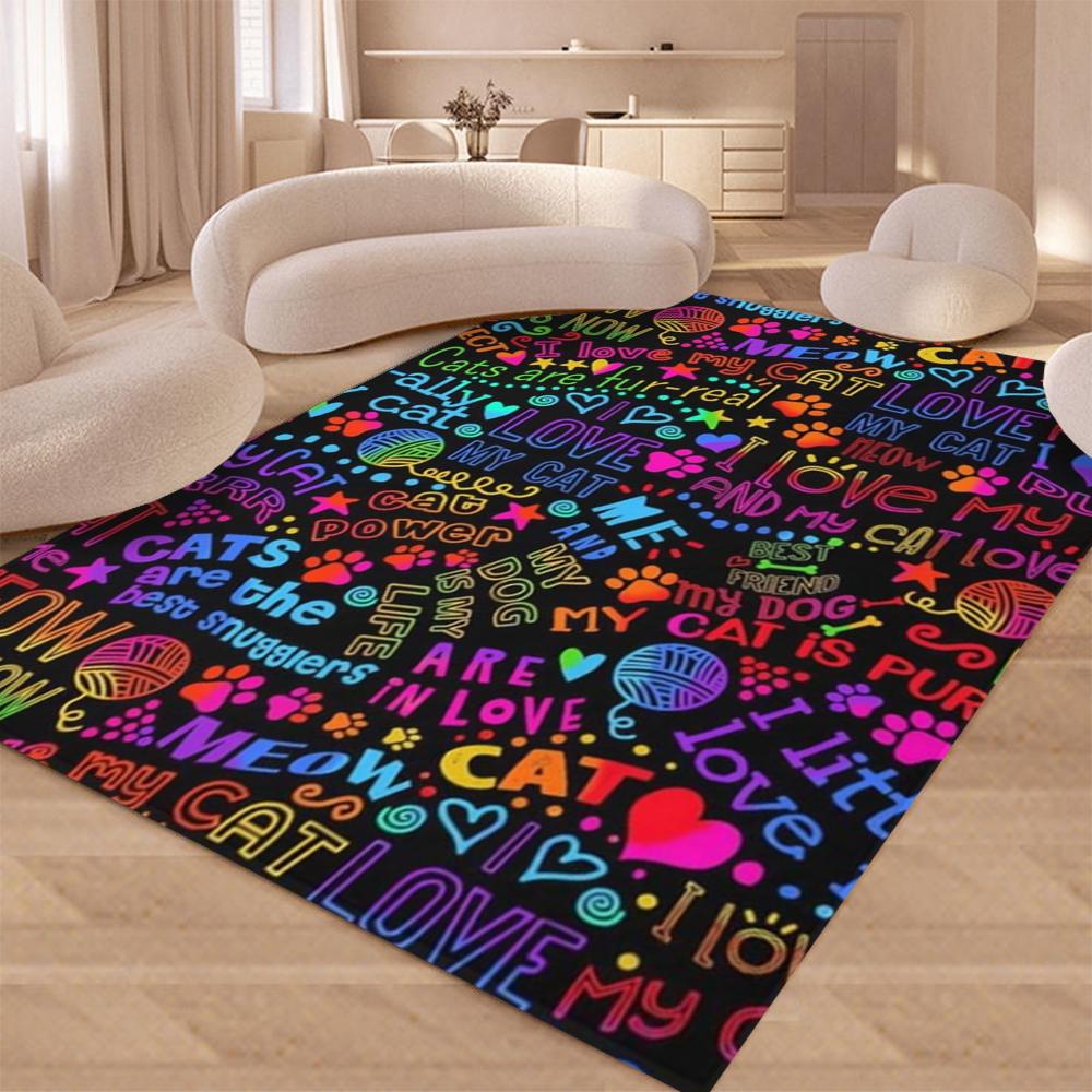 

LGBT Gay Pride Carpet Throw Rainbow LGBT Colorful Flannel Mats Soft Warm Enlarged Fuzzy Plush for Men Women Gay Rugs home decor 80*120cm