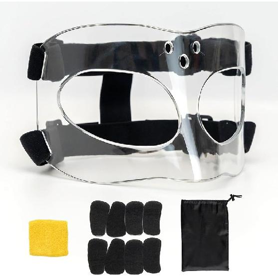 Маска для носа Защита носа для софтбола Баскетбола Маска для лица Защита носа Маска Защита носа для сломанного носа Черная Прозрачная Маска для лица Маска для носа для носа