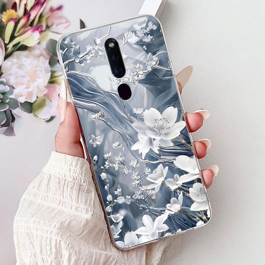 For Oppo F11 Case CPH1913 CPH1911 Colorful Flowers Painted Cover Soft Silicone Phone Case For Oppo F11 Pro F 11 OppoF11 Pro Bags