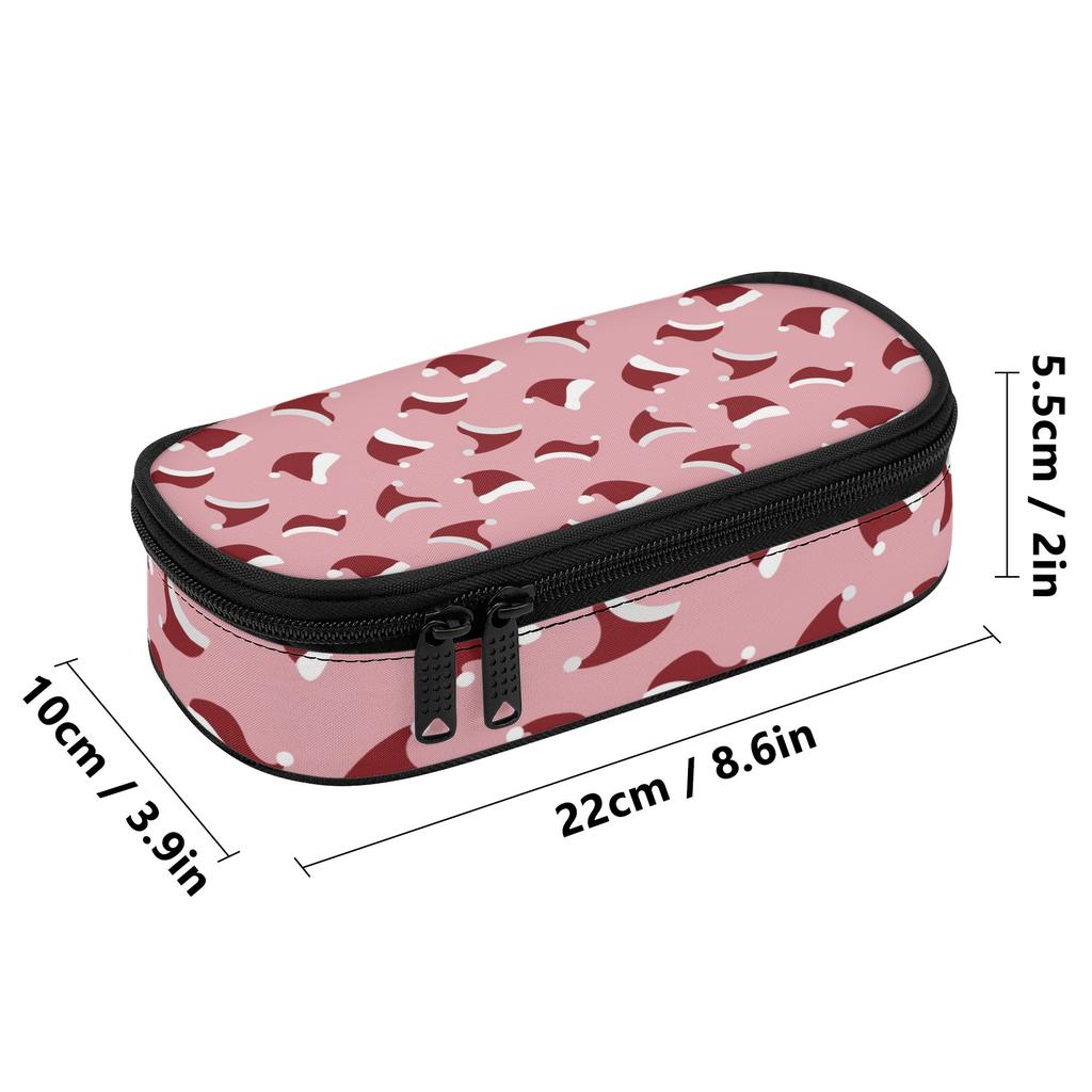 Pen Case Printed 300D Polyester Large Capacity Smooth Zipper with Main Compartment Mesh Pocket and Pen Slots for School and Study