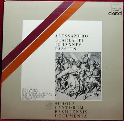 LP Record ALESSANDRO SCARLATTI - RENÉ JACOBS, - Johannes-Passion 1C06999927 DEUTSCHE HARMON 1982 Germany Classical Used