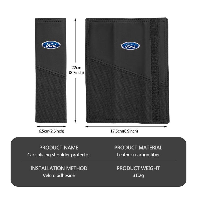PPWE7 Car Seat Belt Shoulder Protector Pad Auto Accessories For Ford Escape Ecosport Fusion Explorer Expedition Taurus