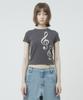 RETRIEVER CLUB Music Crop Tee [Charcoal Gray]