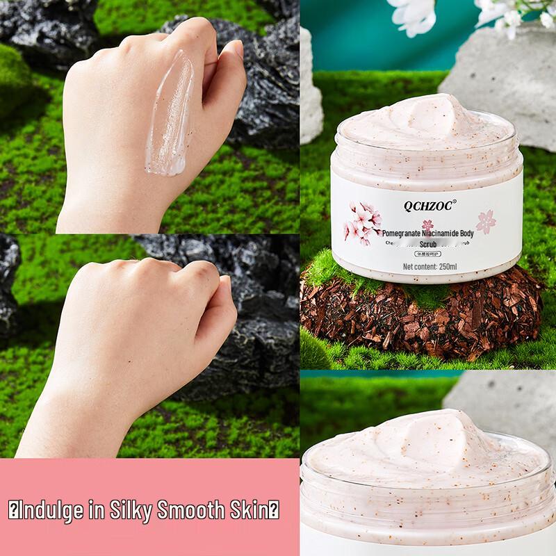 QCHZOC Kirschblüten Niacinamid Peeling Duschgel Set